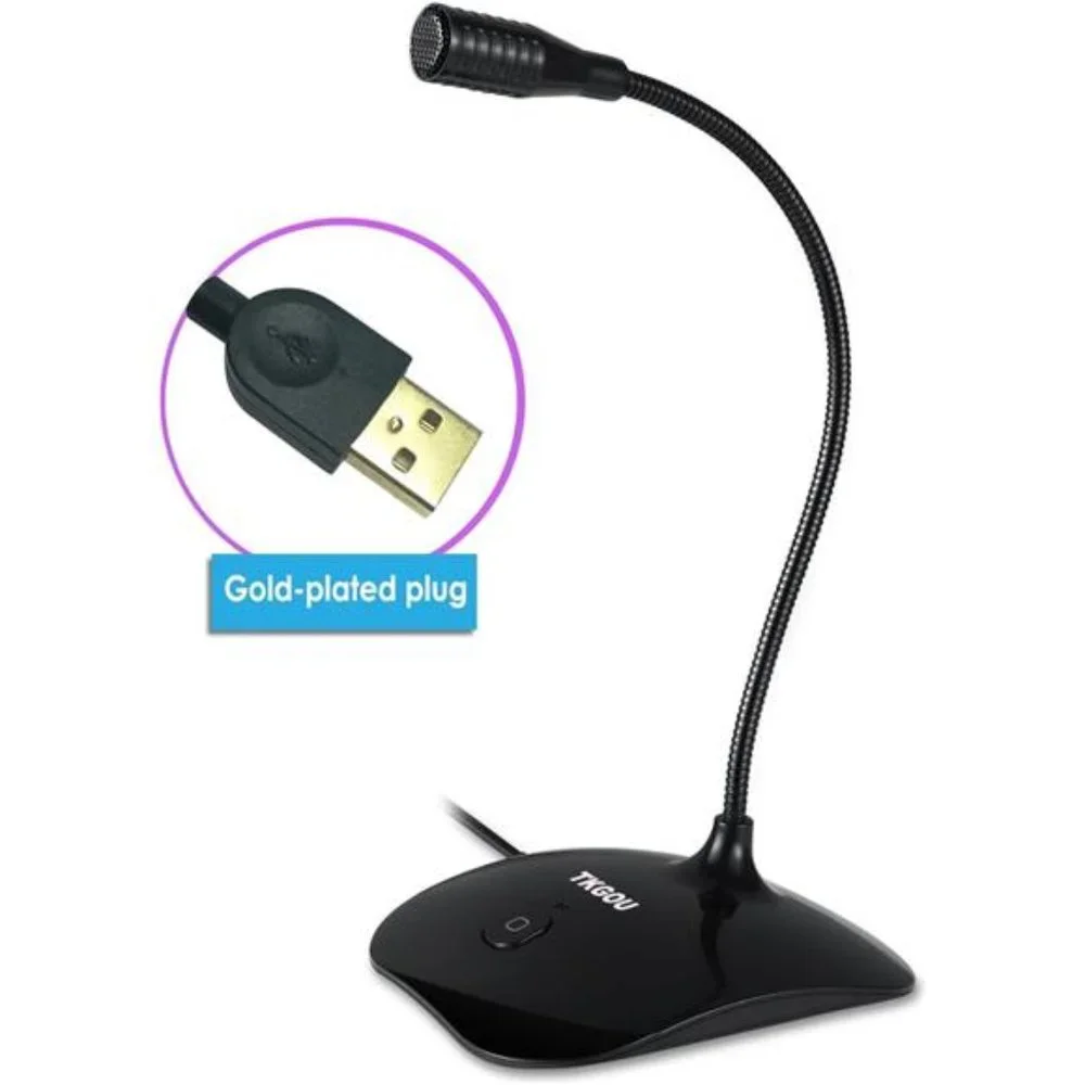 USB Computer Microphone with Mute Button,Plug&Play Condenser,desktop, PC, Laptop